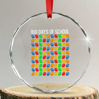 Master Builder 100 Days of School Crystal Glass Ornament Funny Toy Building Blocks Gift