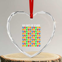 Master Builder 100 Days of School Heart Crystal Glass Ornament Funny Toy Building Blocks Gift