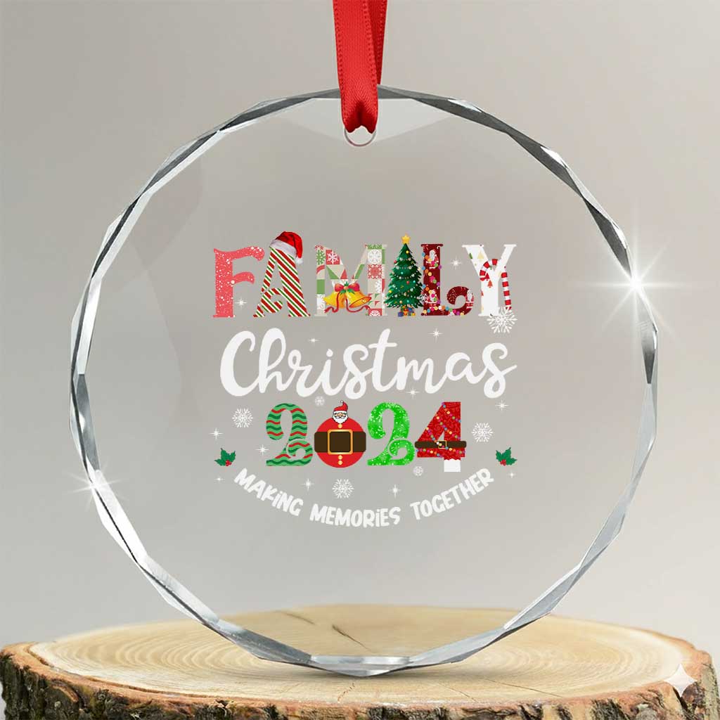 Matching Family Xmas Crystal Glass Ornament Funny Group Festive Mom Dad Kids Tees TS10