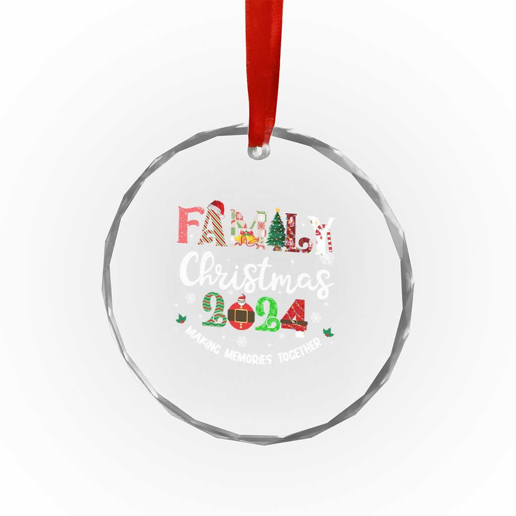 Matching Family Xmas Crystal Glass Ornament Funny Group Festive Mom Dad Kids Tees TS10
