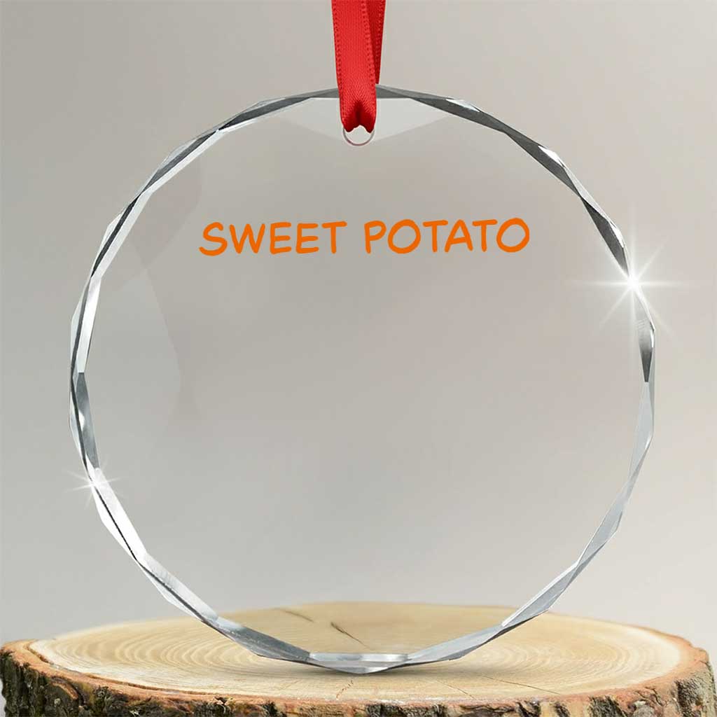 Matching Thanksgiving Couples Crystal Glass Ornament Funny Sweet Potato Fall Couple - Wonder Print Shop