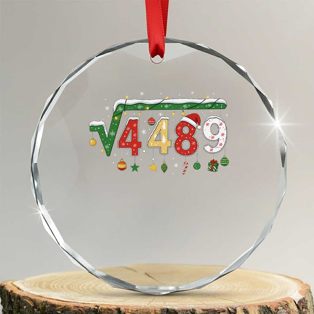 Math 67 Meme Funny Six Seven Funny Christmas Crystal Glass Ornament Funny Math Teacher Teen Slang Boys Kids Xmas Pajamas - Wonder Print Shop
