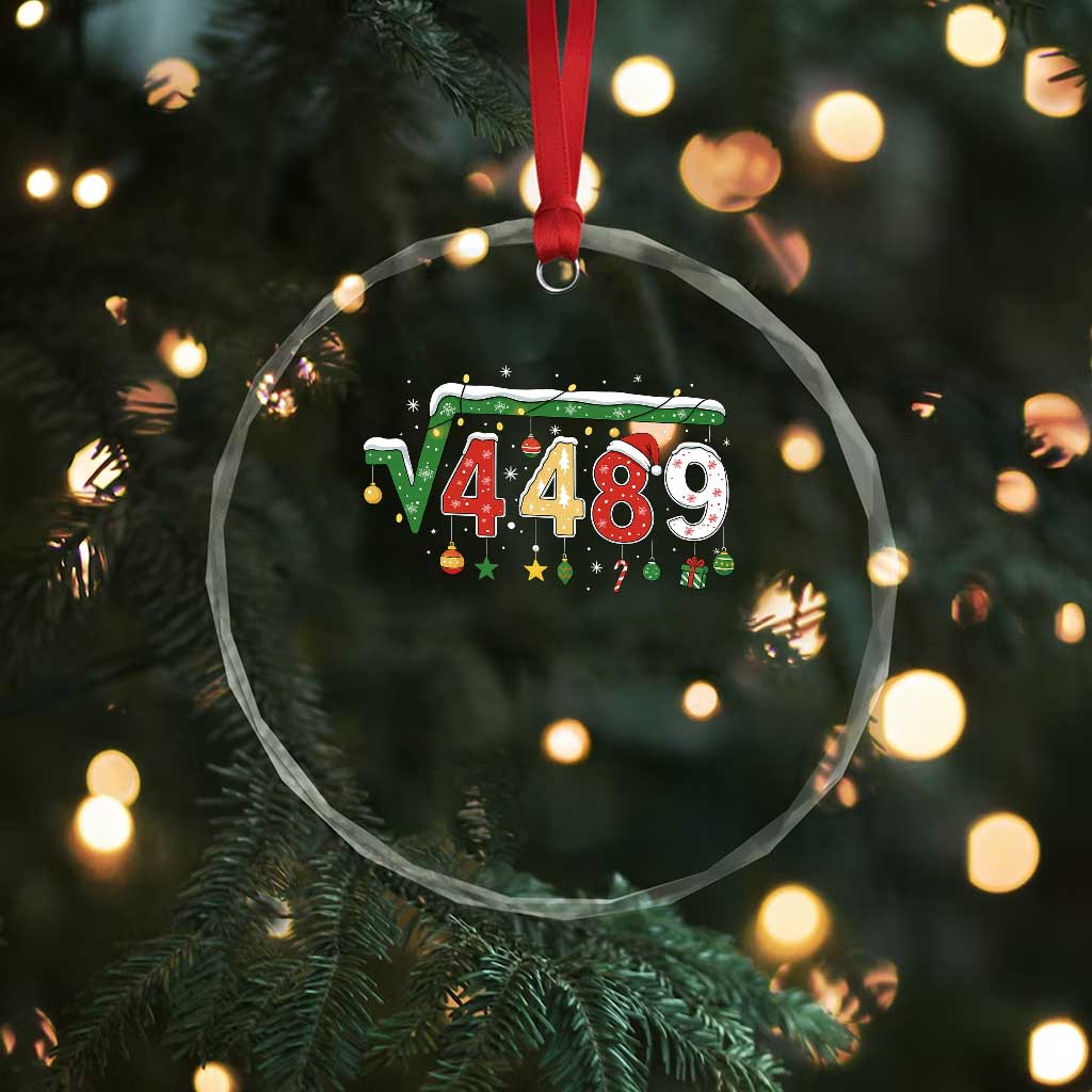 Math 67 Meme Funny Six Seven Funny Christmas Crystal Glass Ornament Funny Math Teacher Teen Slang Boys Kids Xmas Pajamas - Wonder Print Shop