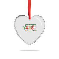 Math 67 Meme Funny Six Seven Funny Christmas Heart Crystal Glass Ornament Funny Math Teacher Teen Slang Boys Kids Xmas Pajamas - Wonder Print Shop