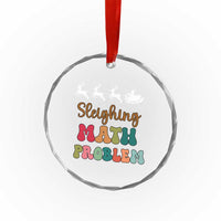 Math Teacher Crystal Glass Ornament Sleighing Math Problem Xmas Gift TS10