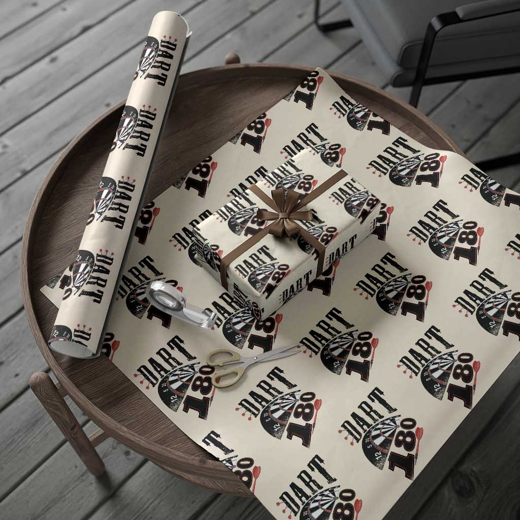 Max Score 180 Darts Lover Wrapping Paper Roll Darts Team Party Gift - Wonder Print Shop