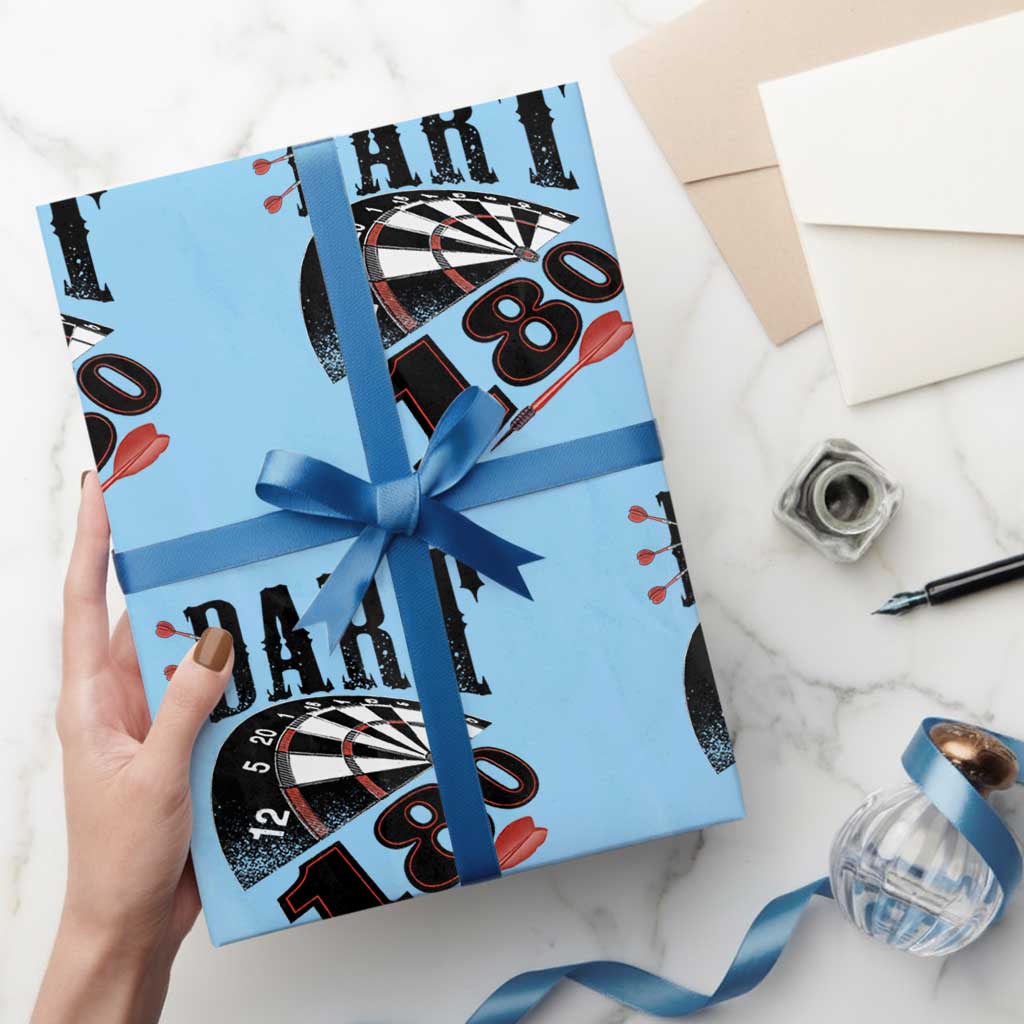 Max Score 180 Darts Lover Wrapping Paper Roll Darts Team Party Gift - Wonder Print Shop