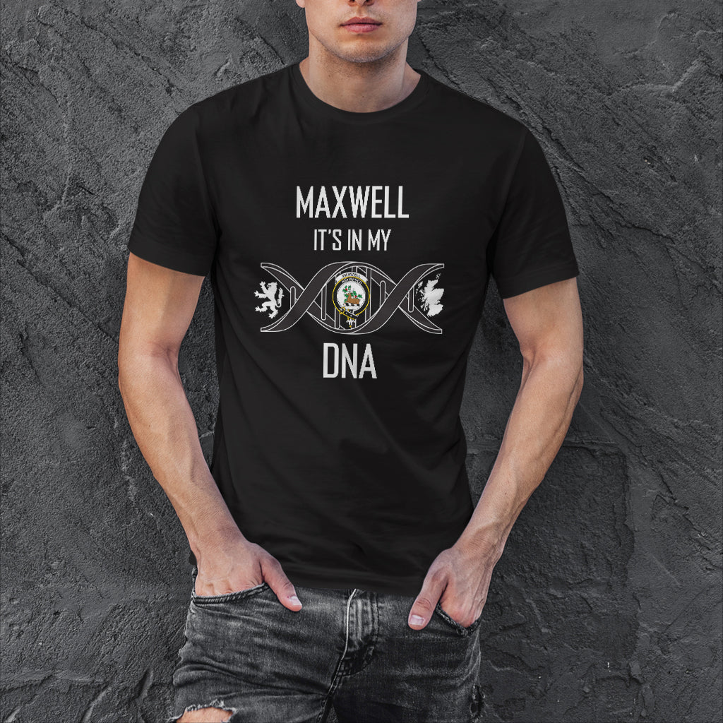 maxwell-clan-crest-dna-in-me-2d-cotton-mens-t-shirt