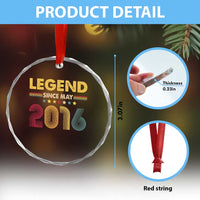 May 10th Birthday Crystal Glass Ornament Legends Since May 2016 Retro Bday