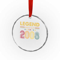 May 18th Birthday Crystal Glass Ornament Legends Since May 2008 Retro Bday