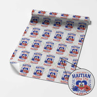 May 18th Haitian Flag Day Floral Hibiscus Wrapping Paper Roll Proud To Be Haitian Heritage Pride