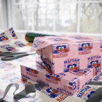 May 18th Haitian Flag Day Floral Hibiscus Wrapping Paper Roll Proud To Be Haitian Heritage Pride