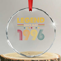 May 30th Birthday Crystal Glass Ornament Legends Since May 1996 Retro Bday