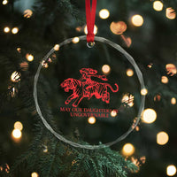 May Our Daughters Be Ungovernable Crystal Glass Ornament Vintage Cowgirl Hell Cat Women Empowerment
