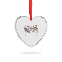 May The Horse Be With You Derby Day 2026 Heart Crystal Glass Ornament Funny Horse Racing Triple Horse Equestrian Graphic