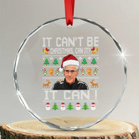 McCarthy It Can’t Be Ugly Christmas Crystal Glass Ornament Retro Football Fan - Wonder Print Shop