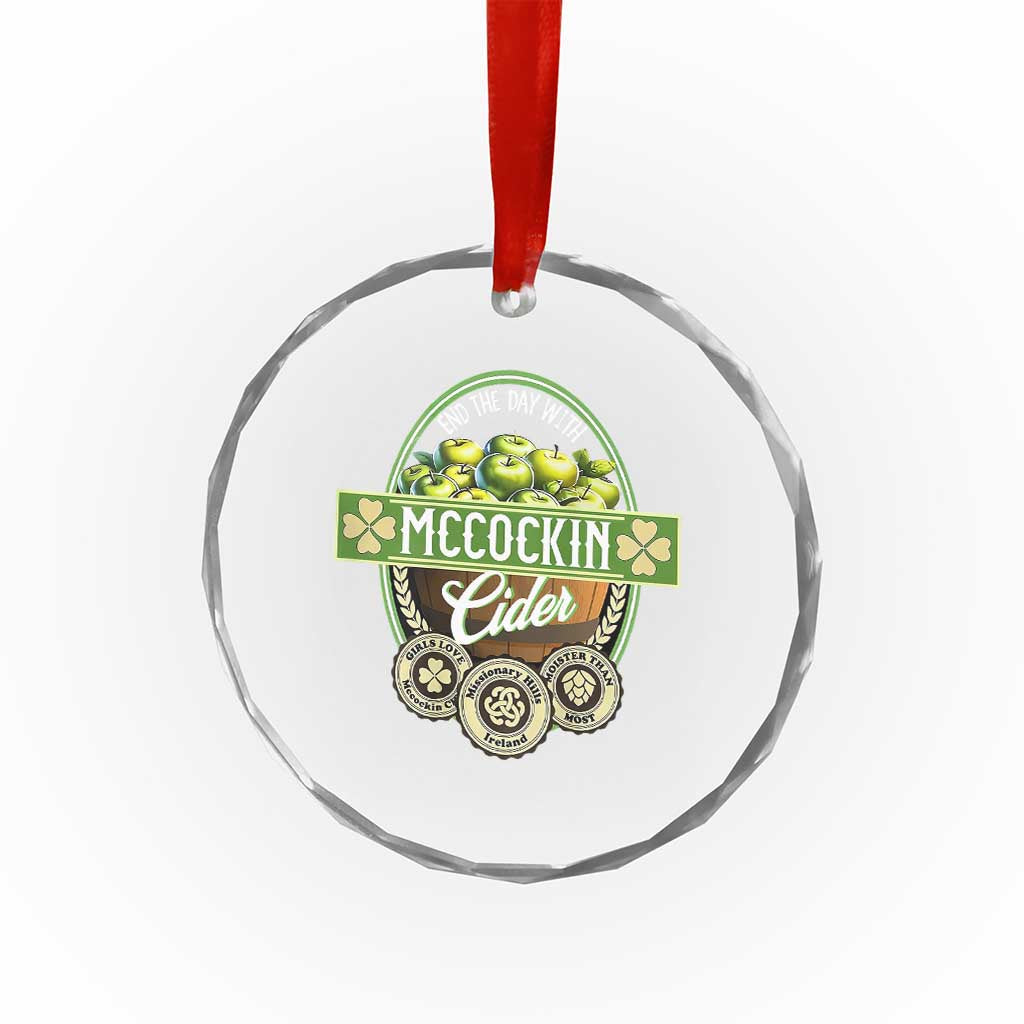 Mccockin Cider Crystal Glass Ornament Funny St Patrick's Day - Wonder Print Shop