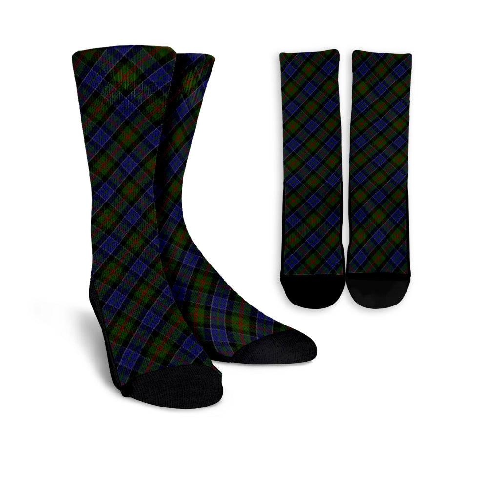 McFadzen #03 Tartan Socks, Cross Tartan Plaid Socks, Long Tartan Socks Cross Style TS23