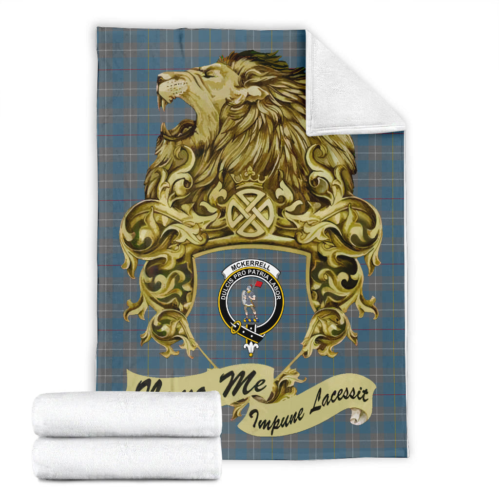 mckerrell-of-hillhouse-dress-tartan-premium-blanket-motto-nemo-me-impune-lacessit-with-vintage-lion-family-crest-tartan-plaid-blanket-vintage-style