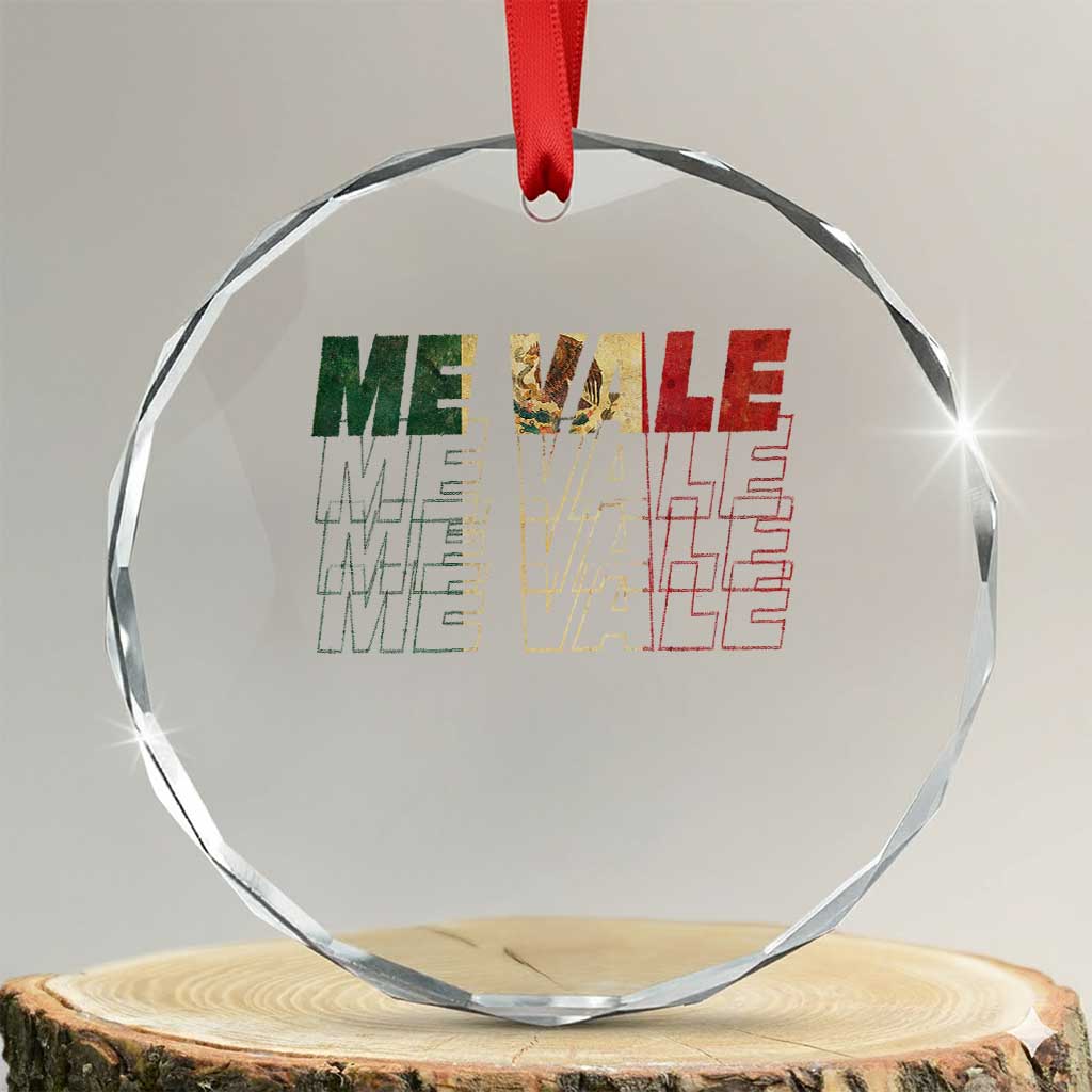 Me Vale Mexican Flag Crystal Glass Ornament Sarcastic Saying Latino Spanish Slang