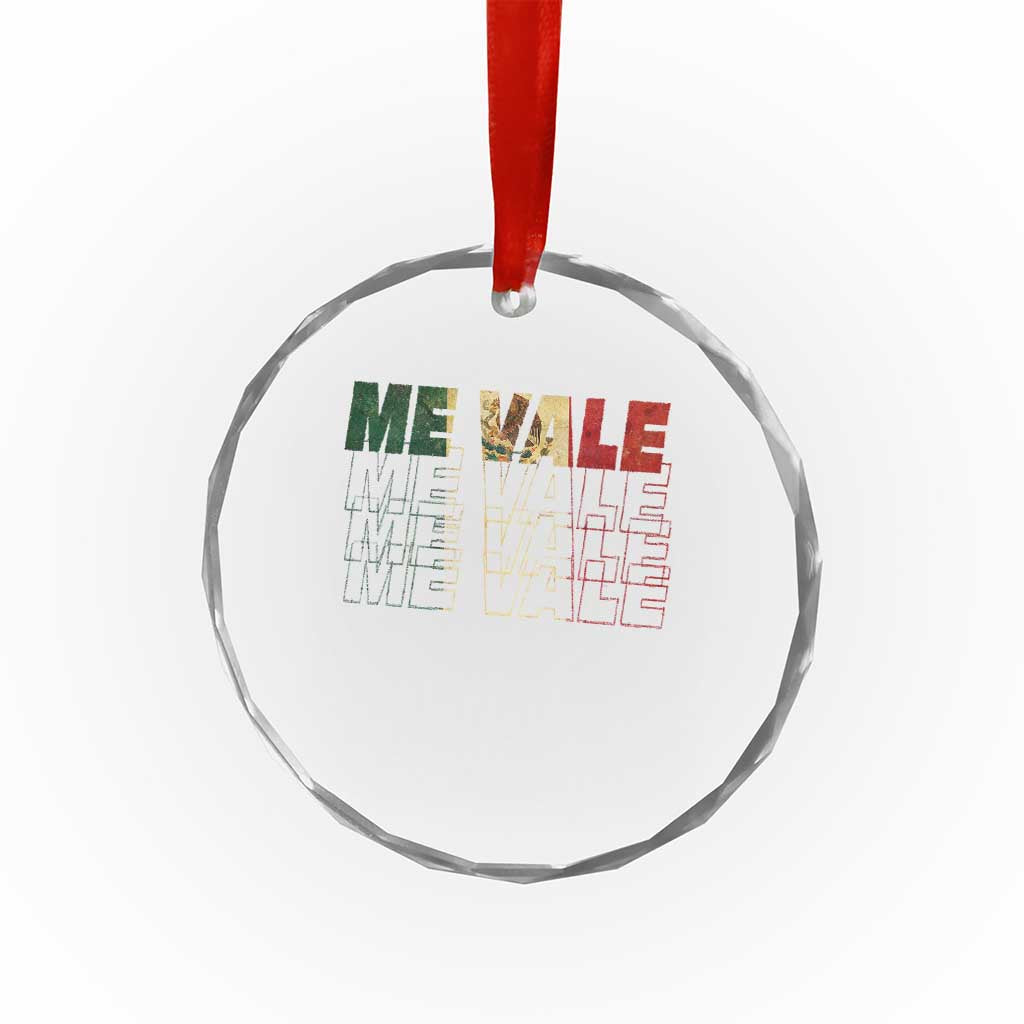 Me Vale Mexican Flag Crystal Glass Ornament Sarcastic Saying Latino Spanish Slang