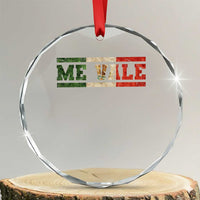 Me Vale Mexican Flag Latino Spanish Slang Crystal Glass Ornament