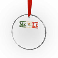 Me Vale Mexican Flag Latino Spanish Slang Crystal Glass Ornament