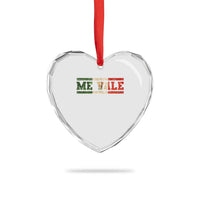 Me Vale Mexican Flag Latino Spanish Slang Heart Crystal Glass Ornament