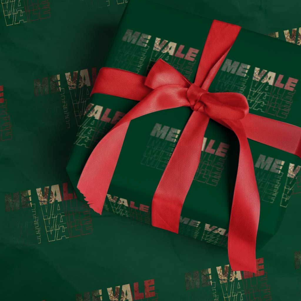 Me Vale Mexican Flag Wrapping Paper Roll Sarcastic Saying Latino Spanish Slang
