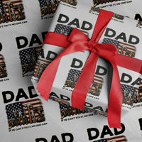 Mechanic Dad American Flag Wrapping Paper Roll If He Cant Fix It No One Can