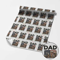 Mechanic Dad American Flag Wrapping Paper Roll If He Cant Fix It No One Can