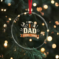 Mechanic Dad Fixer Of All Things Crystal Glass Ornament Funny Auto Repair Fathers Day