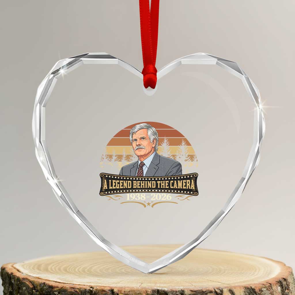 Media Mogul Turner Memorial Heart Crystal Glass Ornament A Legend Behind The Camera