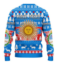 (Custom Personalised) Argentina Merry Christmas Knitted Sweater - Feliz Navidad Argentina In My Heart LT13
