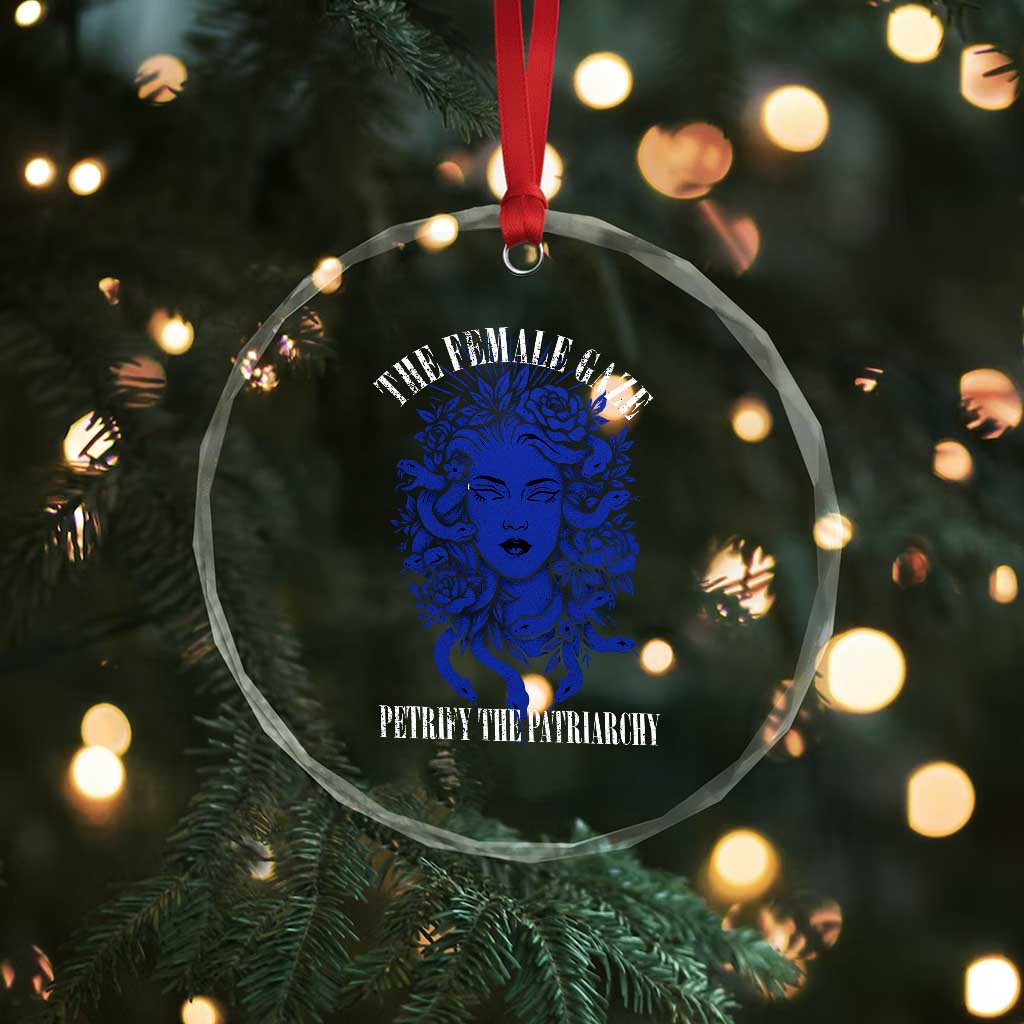 Medusa Feminist Crystal Glass Ornament Womens Rights Mythical Empowerment Graphic - Wonder Print Shop