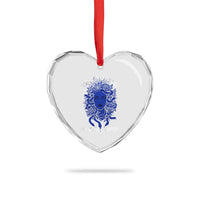 Medusa Feminist Heart Crystal Glass Ornament Womens Rights Mythical Empowerment Graphic - Wonder Print Shop