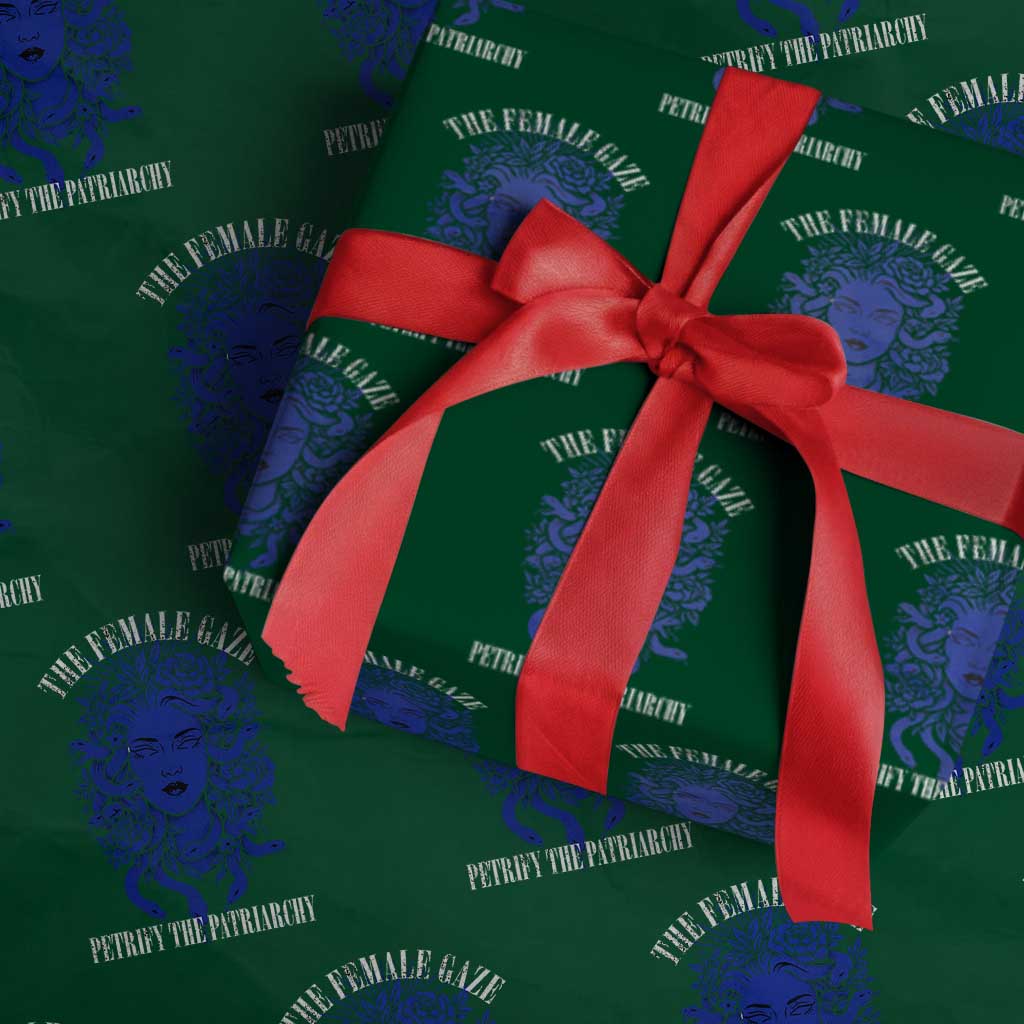 Medusa Feminist Wrapping Paper Roll Womens Rights Mythical Empowerment Graphic - Wonder Print Shop