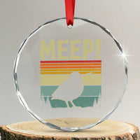Meep Woodcock Crystal Glass Ornament Funny Nature Lover