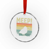 Meep Woodcock Crystal Glass Ornament Funny Nature Lover