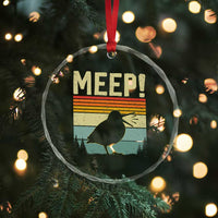 Meep Woodcock Crystal Glass Ornament Funny Nature Lover