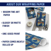Meep Woodcock Wrapping Paper Roll Funny Nature Lover