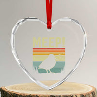 Meep Woodcock Heart Crystal Glass Ornament Funny Nature Lover