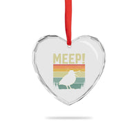 Meep Woodcock Heart Crystal Glass Ornament Funny Nature Lover