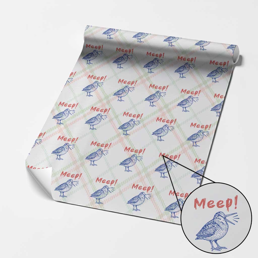Meep Woodcock Wrapping Paper Roll Cute Bird Meme