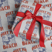 Meet Me At The Beach Wrapping Paper Roll Summer Girls Trip Bikini Lover Gift
