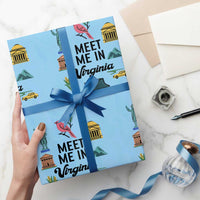 Meet Me in Virginia Wrapping Paper Roll Travel Souvenir East Coast State Pride