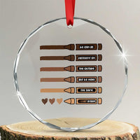 Melanin Black Teacher Crystal Glass Ornament We Can Be Different On The Outside But We Have The Same Heart Inside