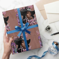 Melanin Cowgirl Wrapping Paper Roll Boots & Bling its a Cowgirl Thing Black Cowgirl Melanin - Wonder Print Shop