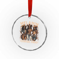 Melanin Cowgirls Crystal Glass Ornament Black History Month African Melanin Pride