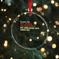 Melanin Poppin Black Girl Pride Crystal Glass Ornament Funny Juneteenth Saying Afro Black Women Queen